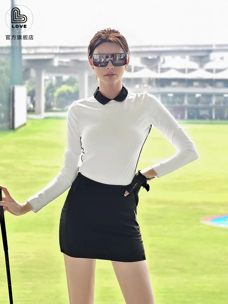Love Golf New Women's Suit Long Sleeve Top Short Skirt Set Autumn Sports Clothing High-end Slim POLO Shirt Female Golfwear