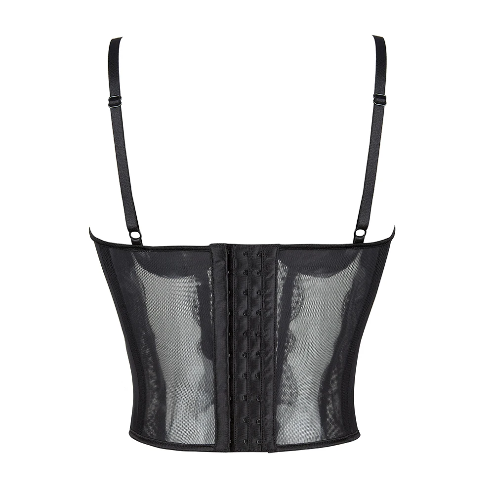 Sexy Lace Crop Tube Top Push Up Bra Lingerie Bustier Corset