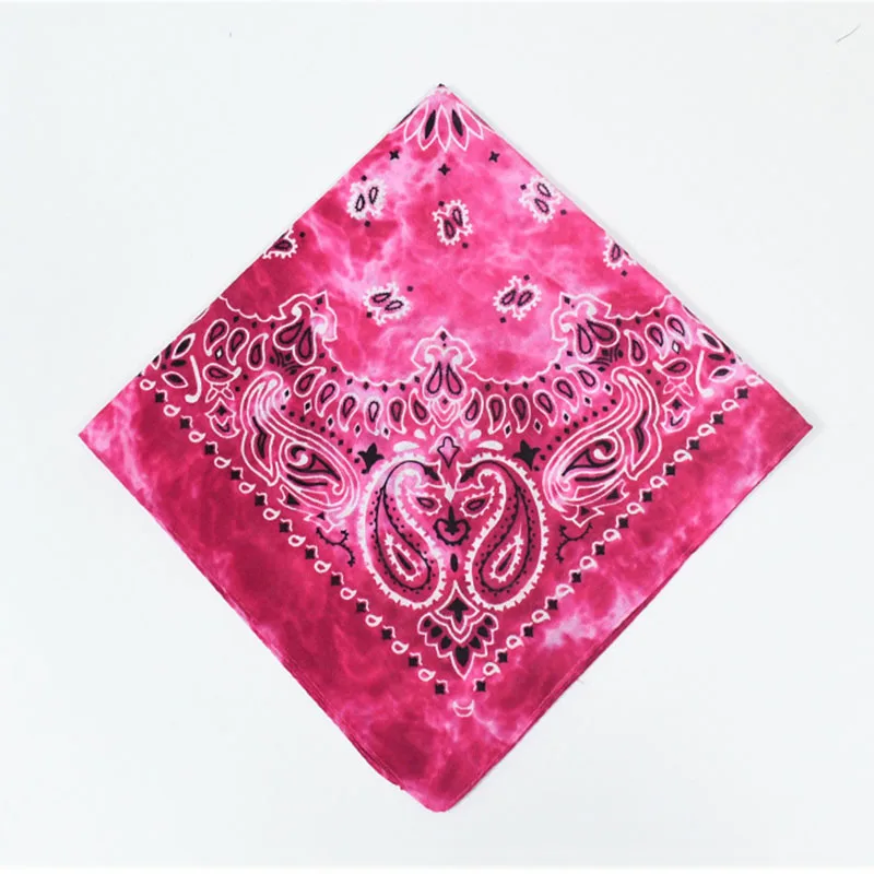 Cotton Tie Dye Cashew Flower Paisley Bandana Hip Hop Outdoor Riding Headscarf Mask Square Scarf Headband Gift For Men Boys Girls