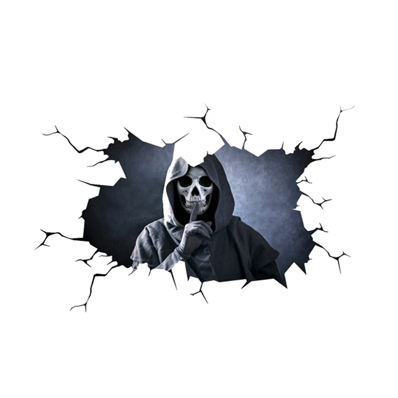 

Halloween Skull Sticker Car Rear Windshield Horror Silent Atmosphere Decals Auto Window Wall Festival Decoration Car Stickers