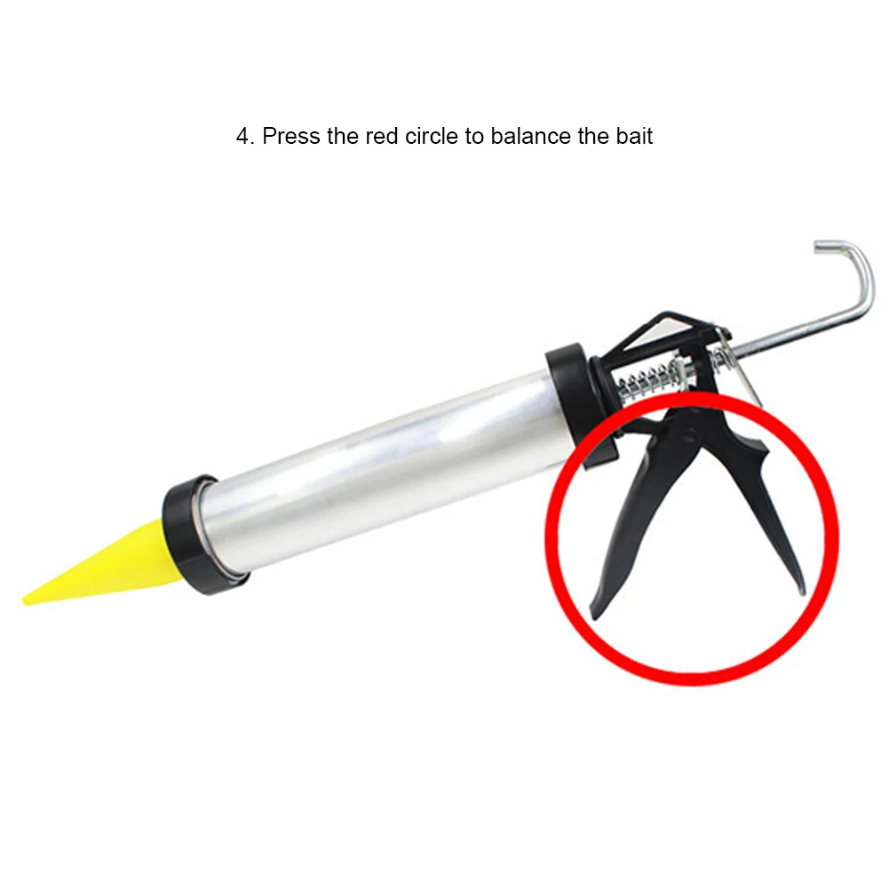 Sausage Maker Bait Fishing Aluminum Fishing Boilie Making Gun with 4pcs Spare Nozzles Fishing Lure Accessories Tackle