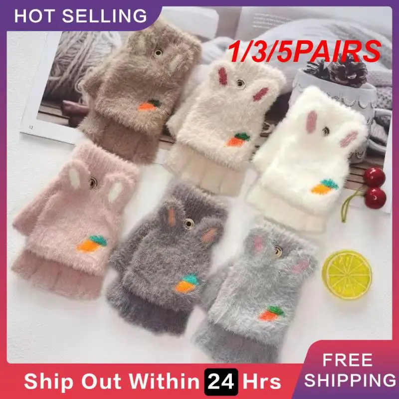 

1/3/5PAIRS Outdoor Gloves Soft And Comfortable Fashionable Winter Baby Gloves Gloves Accessories Popular Knitted Gloves