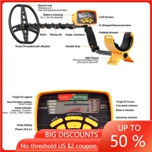 

MD-6350 Underground Metal Detector Waterproof Search Coil Treasure Hunter Gold Digger Pinpointer Detecting Equipment MD6350
