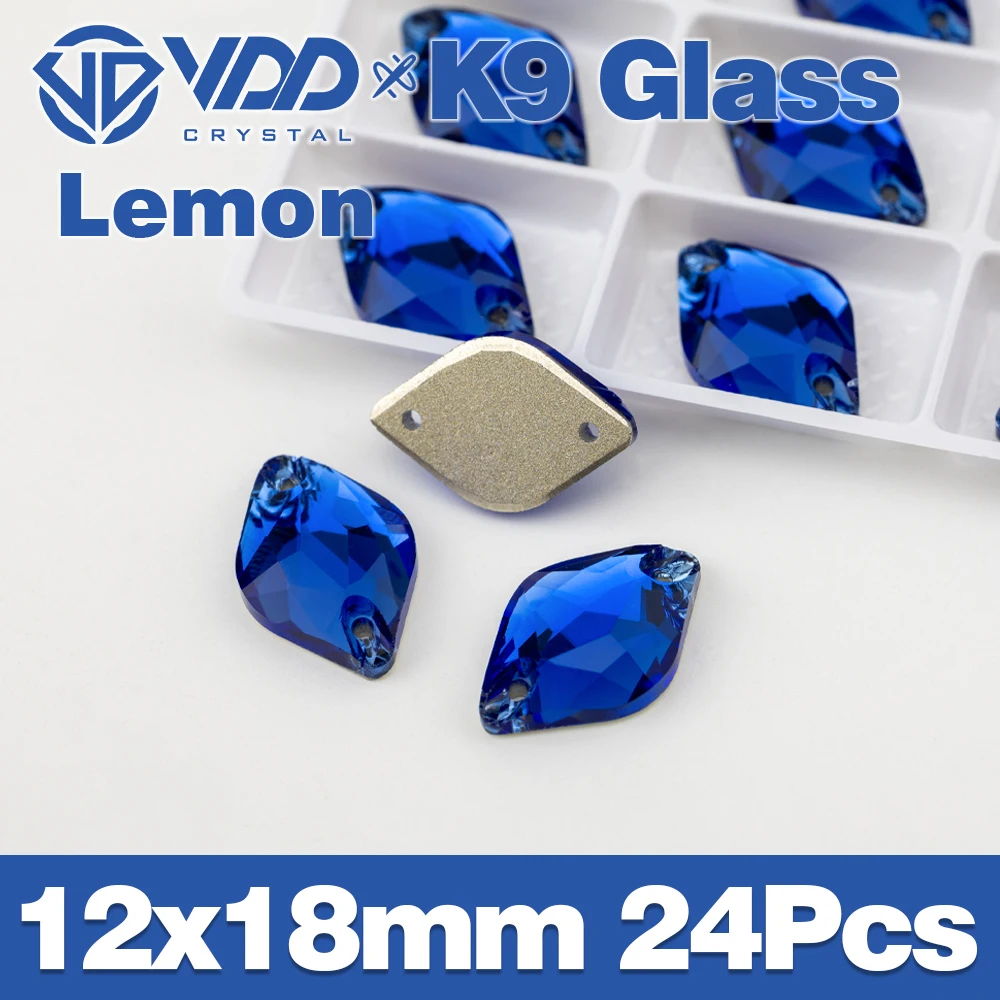 VDD S118 Saphir-Fase, hochwertiges K9-Glas, zum Aufnähen, Strasssteine, Kristallnähen, flache Rückseite, Steine für Kleidung, Hochzeitskleid – Detail 19