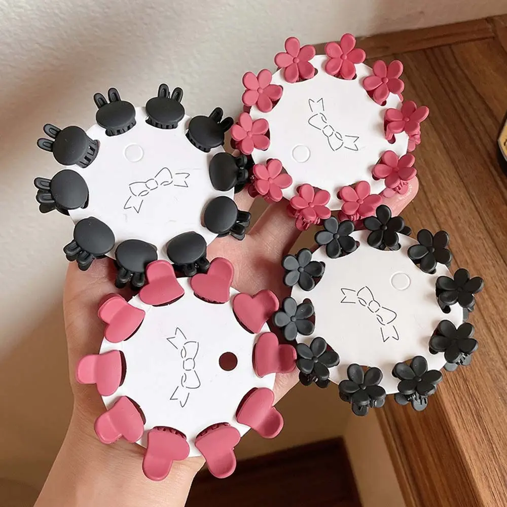 

Mini Sweet Rabbit Resin Flower Kids Women Hair Accessories Korean Style Hairpin Small Gripping Clip Hair Claws Set