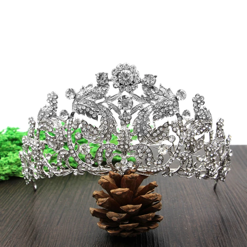 Gogeous Sparkling  Crystal Bridal Wedding Crown Tiaras Married Jewelry Hairwear Hair Accessory