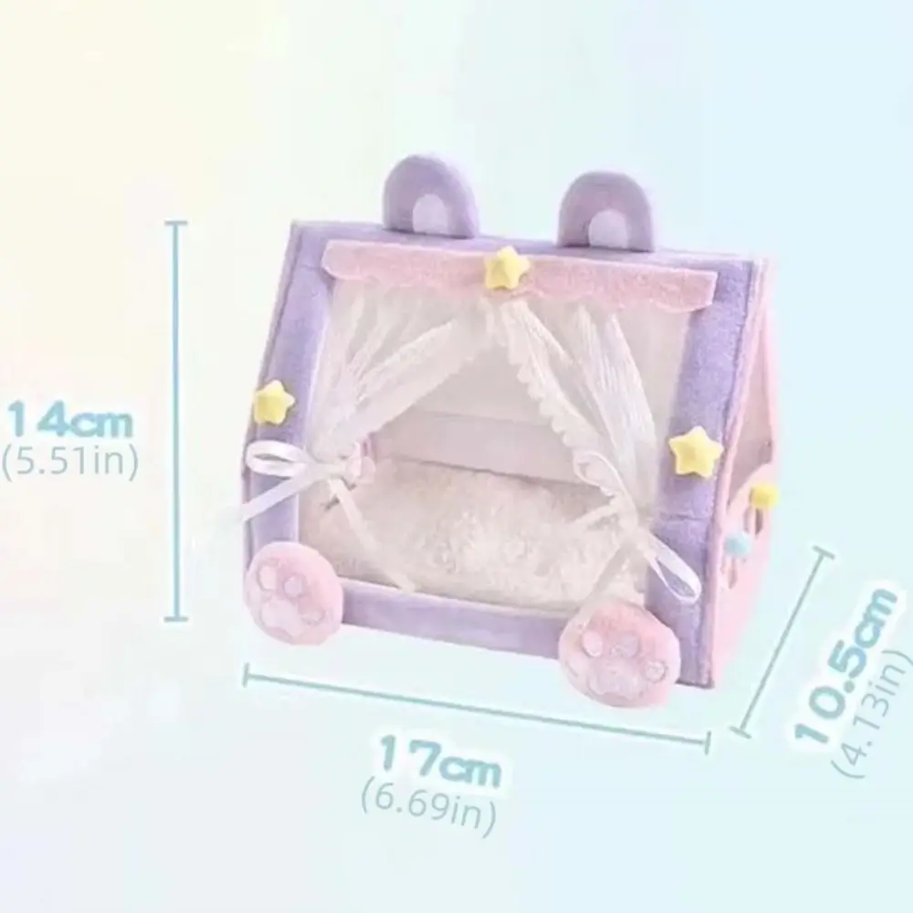 Desktop Ornaments Doll Tent Scene Model Doll Furniture Cotton Doll Bed Pretend Play Cute Doll Sleeping Bed Dollhouse Accessories