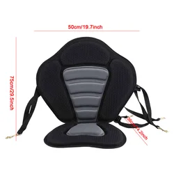 Adjustable Kayak and Paddle Board Seat with Non - Slip Backrest and Storage Bag (Grey)