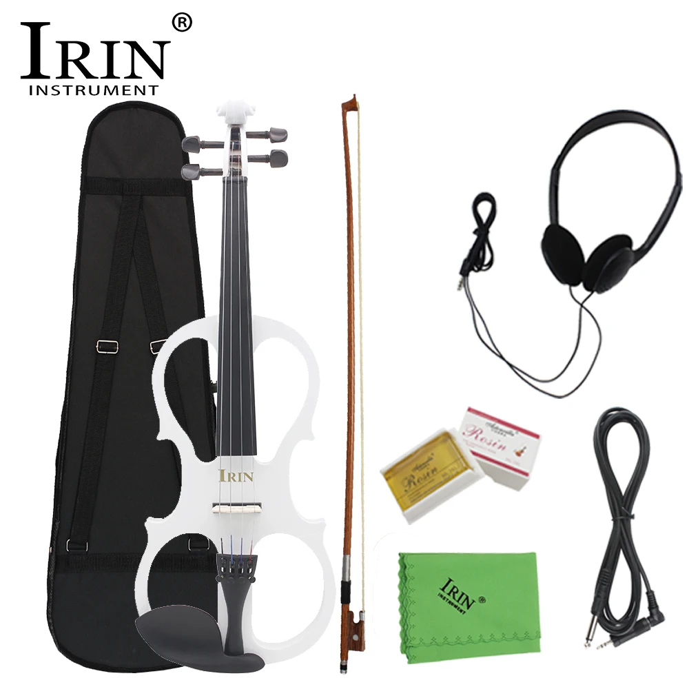 Electric Violin Set IRIN AU-03 4/4 Maple Panel with Accessories Case for Practice Violin Accessories