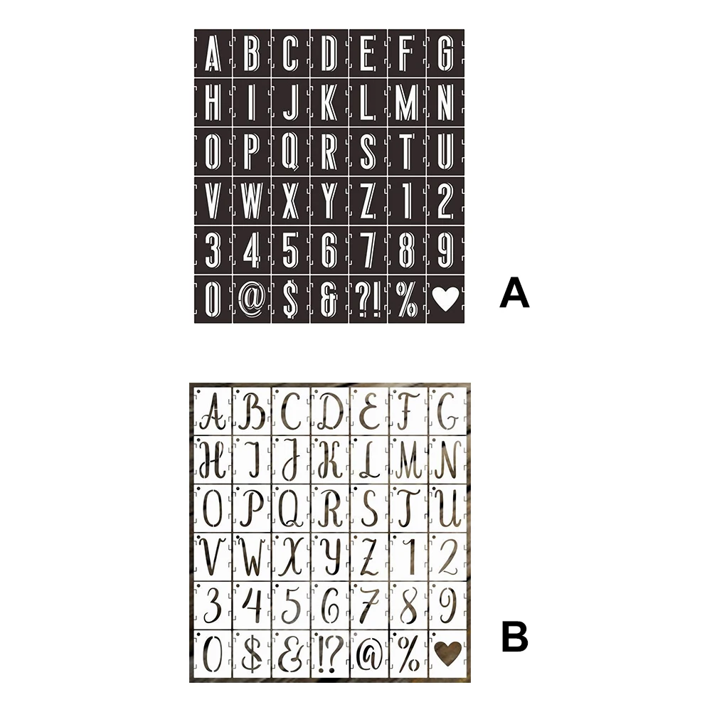 6 Brass Interlocking Individual Stencil