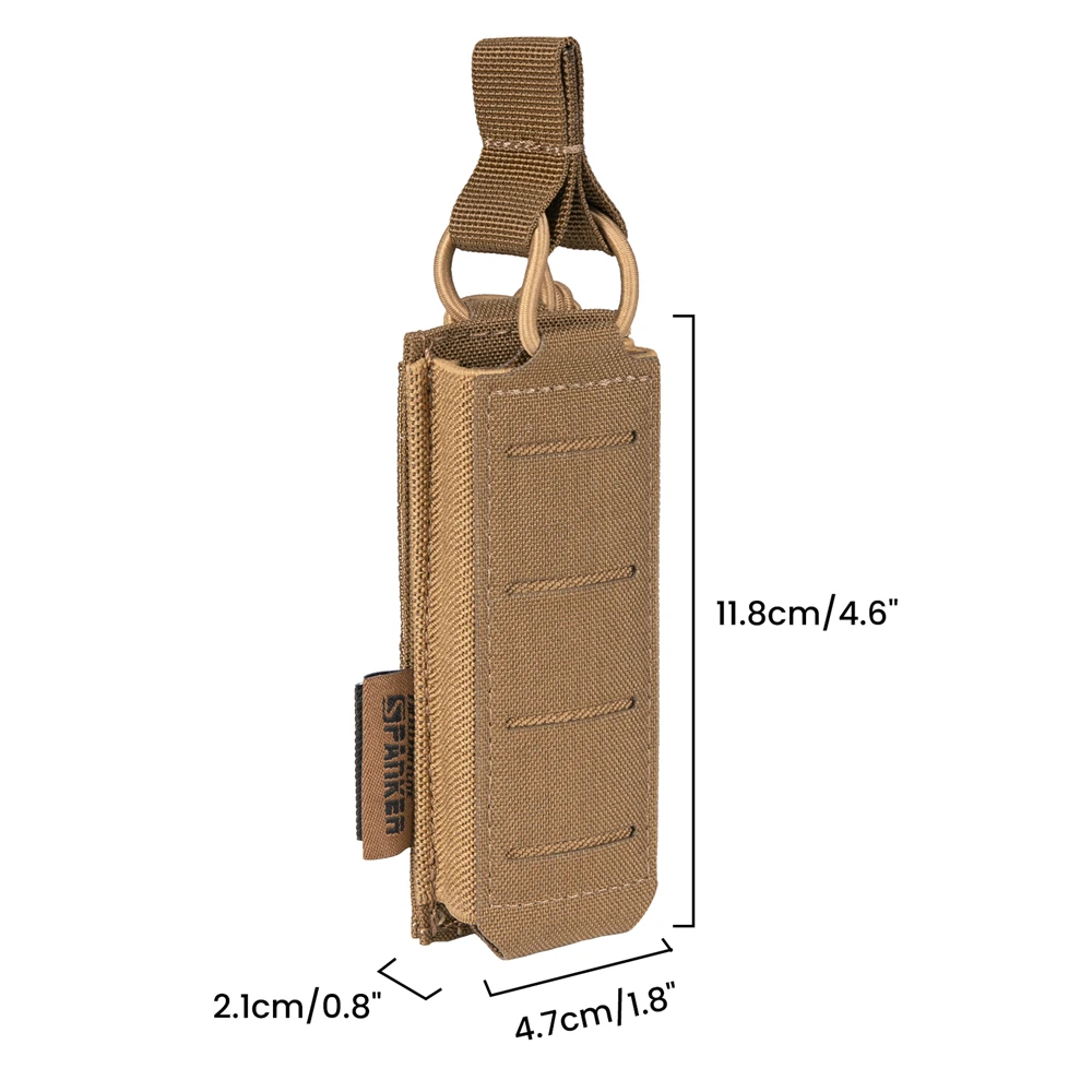Tactical Magazine Pouch Open Pistol Single Mag Bag Molle Flashlight Pouch Torch Holder Hunting Knife Holster Shooting Airsoft 6