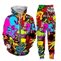 Release New Men/Womens  Insane Clown Posse Funny 3D Print Fashion Tracksuits Pants + Zipper Hoodie Casual Sportswear 1