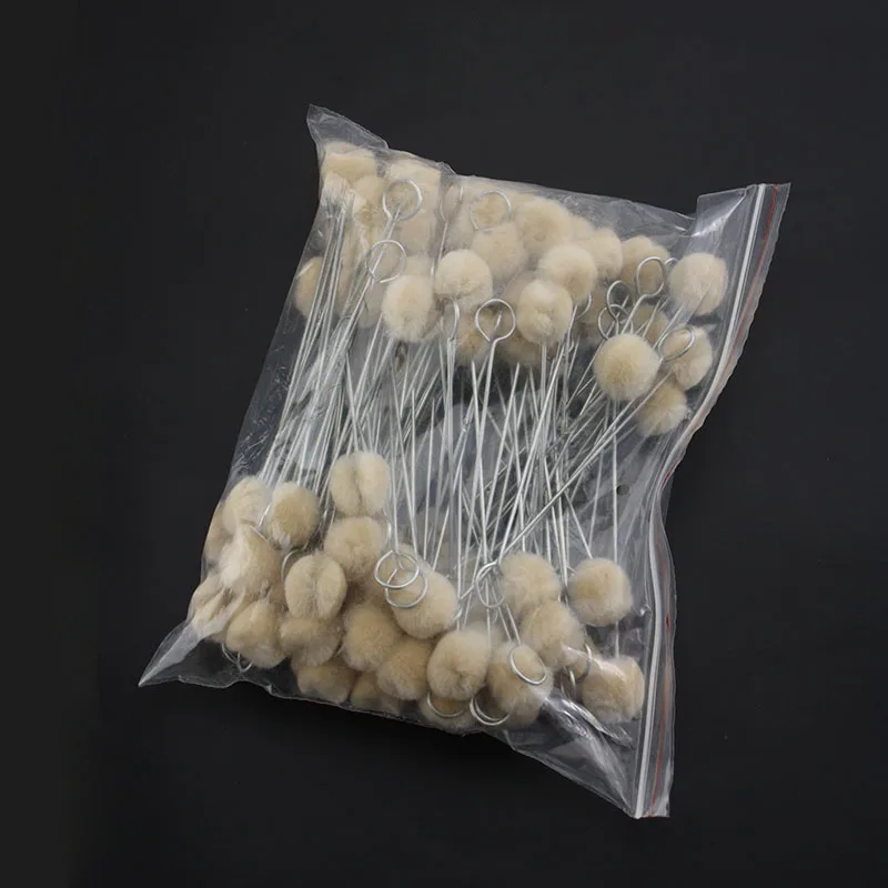 100Pcs Leather Dye Wool Daubers Ball Brush for DIY Crafts Dauber Dyeing  Applicator with Metal Handle for DIY Crafts Projects - AliExpress