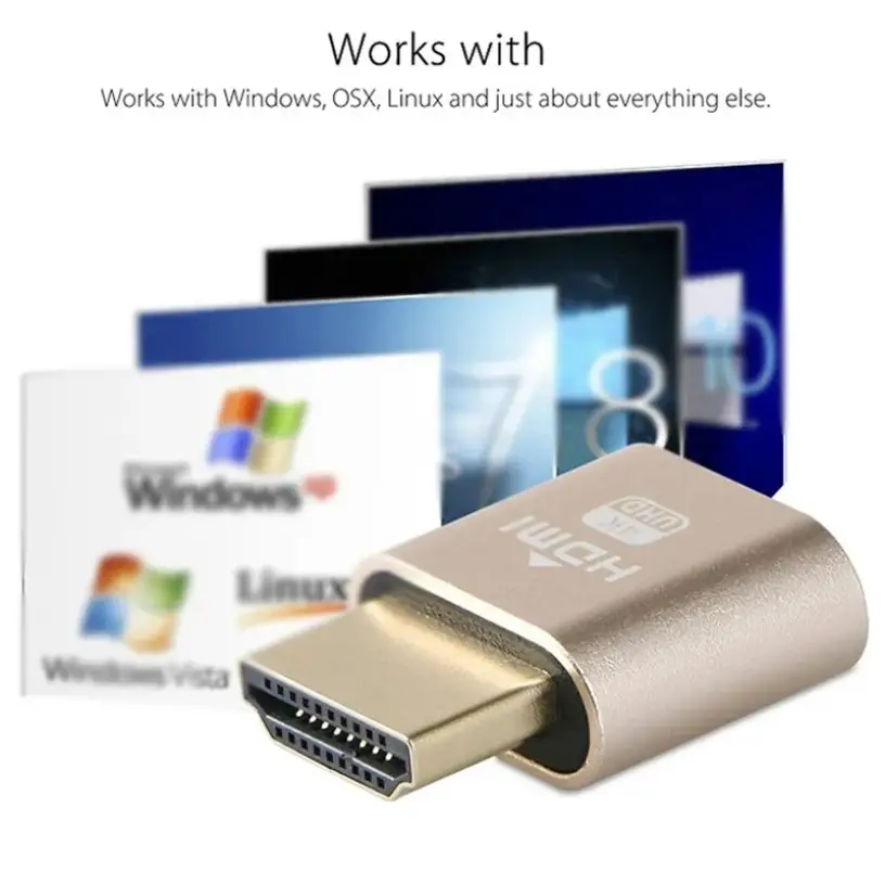 Dummy Plug Virtual Display Headless Ghost Display Emulator HDMI-compatible 4K DDC EDID Dummy Emulator Adapter image 5