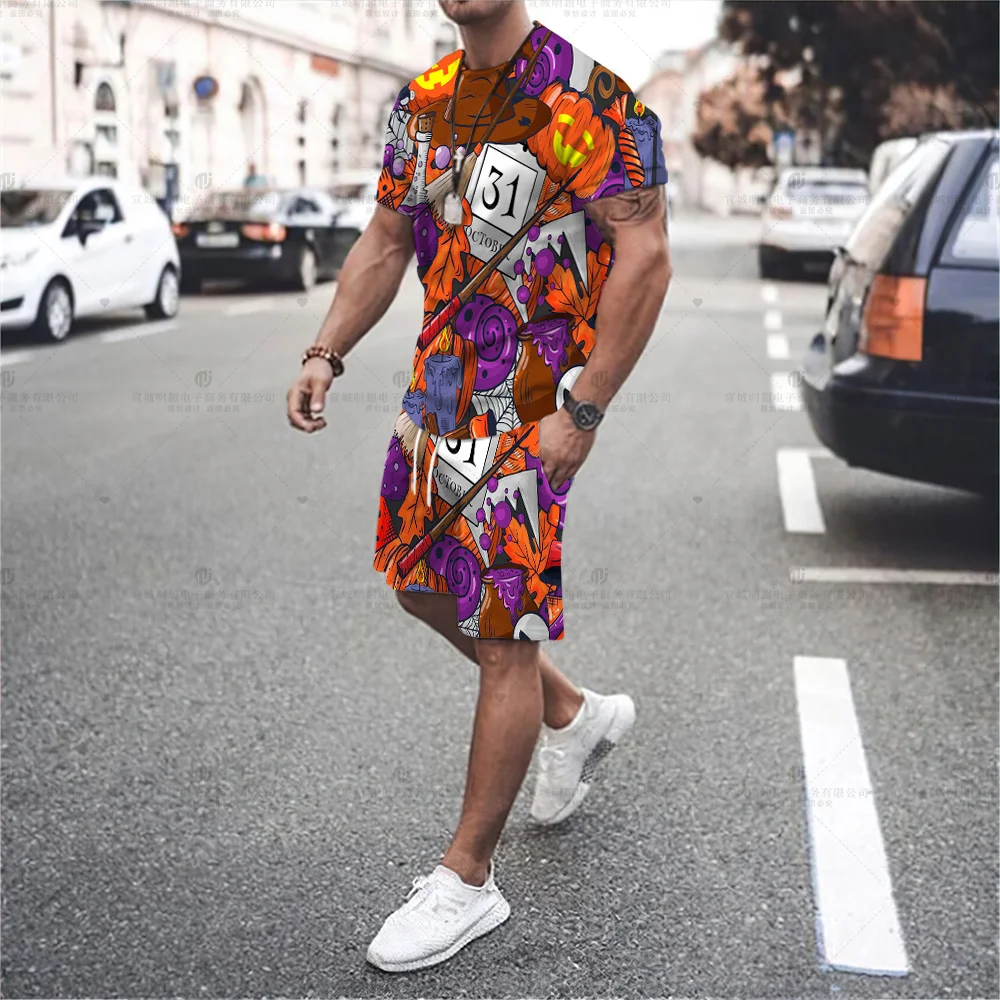 Text Graffiti Printing Polo Shirt Letter HWC Casual Shirt Shorts Retro T-Shirt Men's Short Sleeve Collar Suit Oversized Clothes