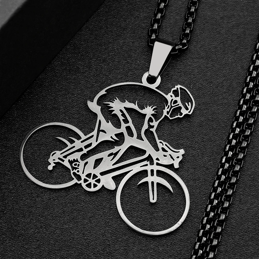 Stainless Steel Silver Chain Necklace for Outdoor Sports Enthusiasts