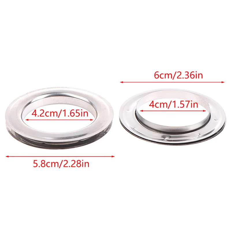 Eyelet Curtain Rings 10 pairs Curtain Grommet Top Silvery Metal Ring Header Accessories Be Assembled With A Press curtain accessories