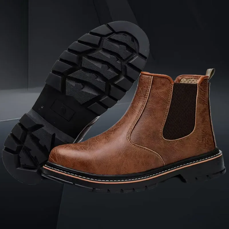 أحذية أمان رجالية مقاومة للماء مع مقدمة فولاذية، أ...