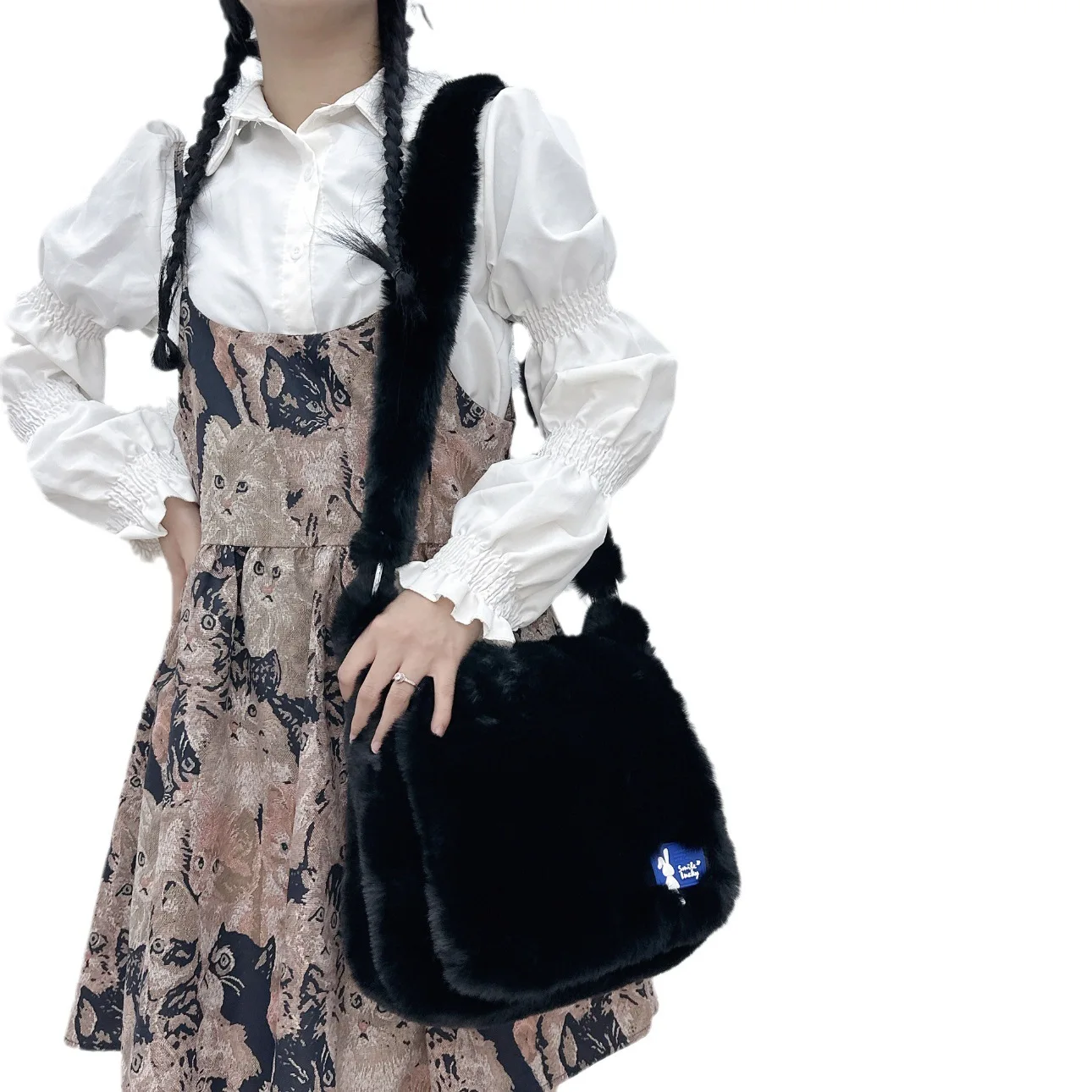 Fashion Faux Fur Large Tote Bag Designer Teddy Women Handbags Soft Fluffy Plush Lady Hand bags Casual Winter Big Shopper Purses