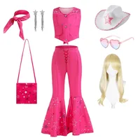 Robe de Cowgirl pour filles de 2 à 12 ans, Costume de Cosplay, vêtements d'halloween 2