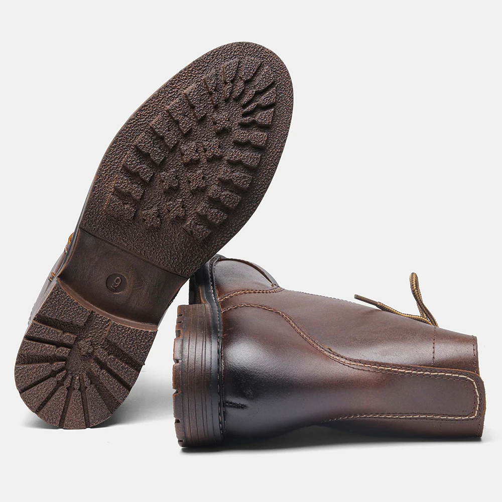 Genuine leather Men Boots Natural Cow Leather Ankle Boots Men #DX8108 39~48 mens leather boots