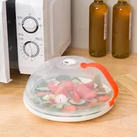 Couvercle anti-éclaboussures rond pour micro-ondes, 1 pièce, résistant à la chaleur et sans BPA, pour garder les aliments frais, pour four à micro-ondes et réfrigérateur 3