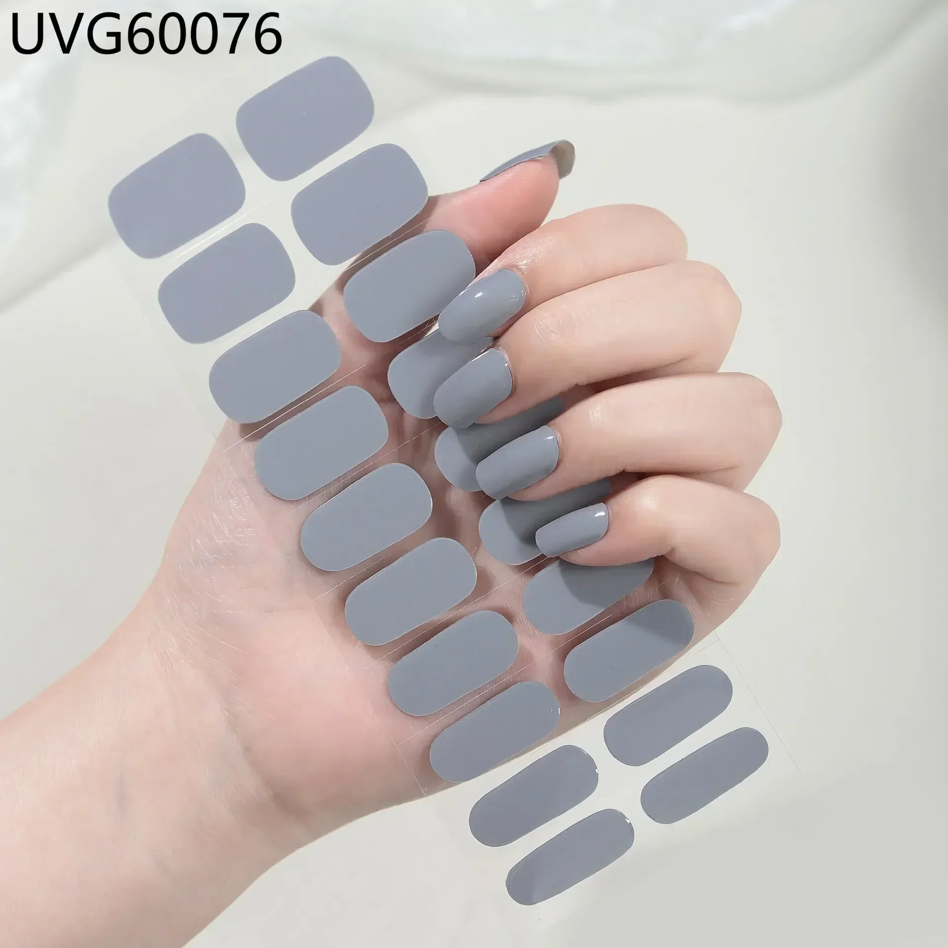 Premium Semi-Cured Nail Wraps Set - Waterproof, Long-Lasting Gel Nail Stickers
