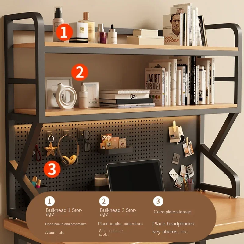 Multi-functional Bookcases for Student Desk Storage Shelf Desktop Multi-layer Simple Bookshelf Iron Home Furniture