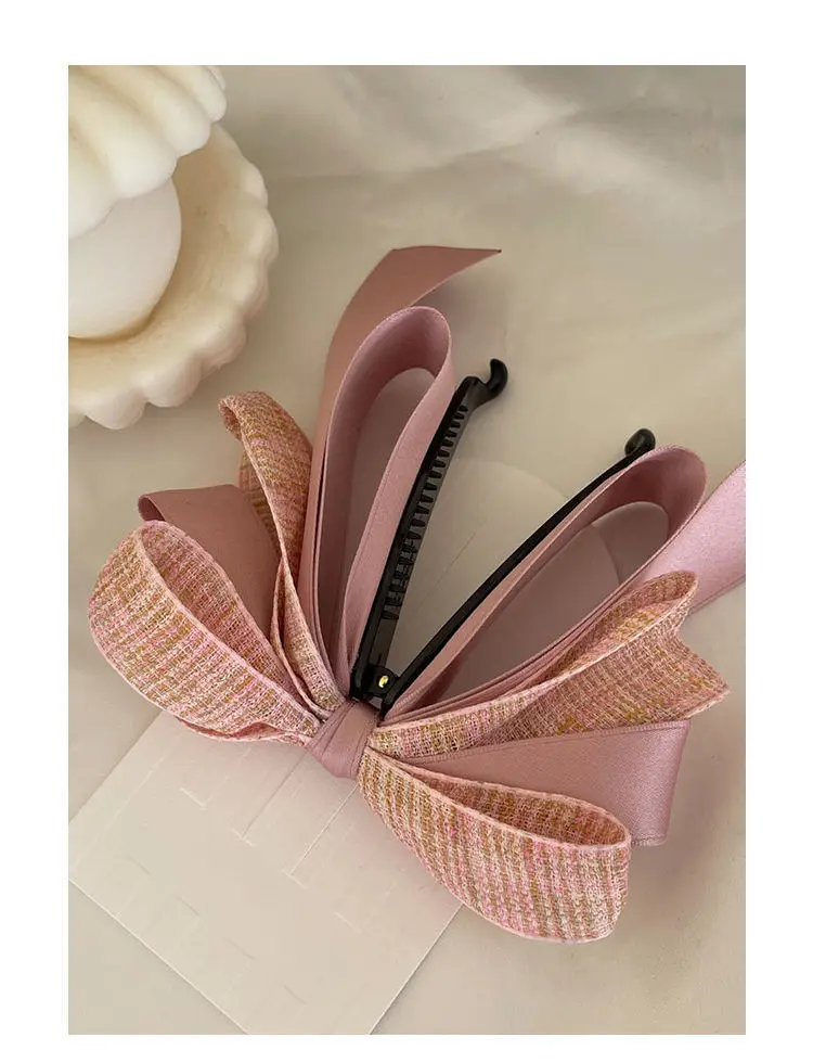 Retro-Bananen-Haarspange für Damen, elegante Schleife, vertikaler Pferdeschwanz, Kopfbedeckung, Haarspange, Haarnadel – stilvolles Accessoire für die Haarverwaltung – Detail 10