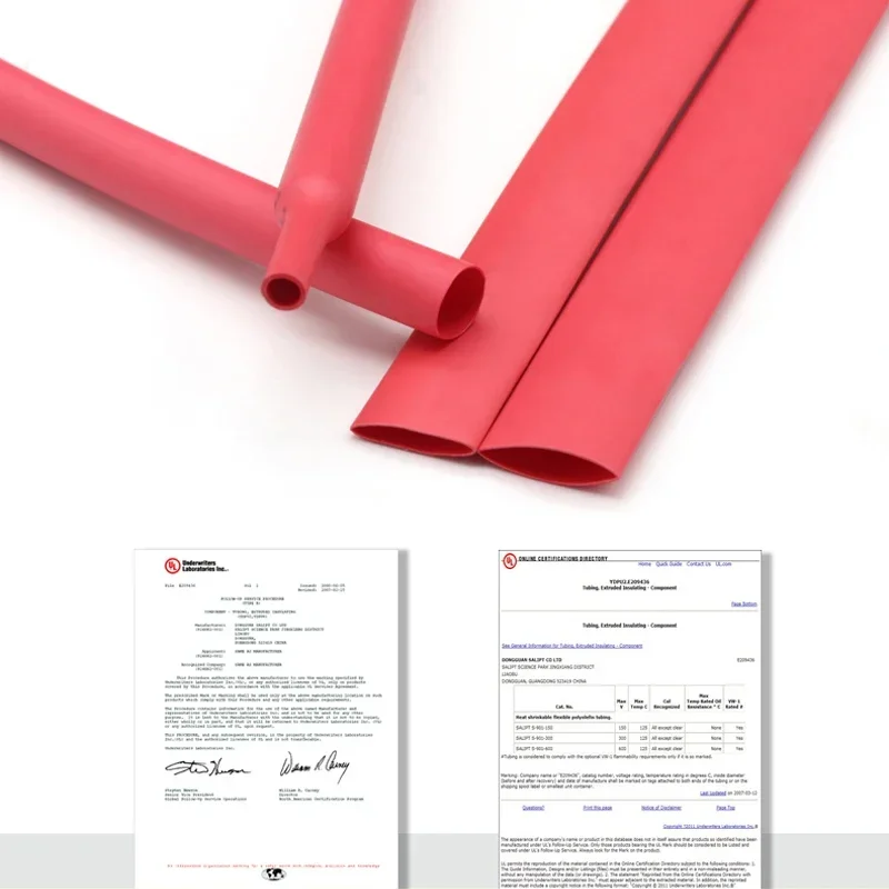Heat Shrink Tube 1~10m 2:1 Red Diameter 0.6mm ~ 80mm Tubing Sleeving DIY Wrap Wire Repair Cable Protecctor