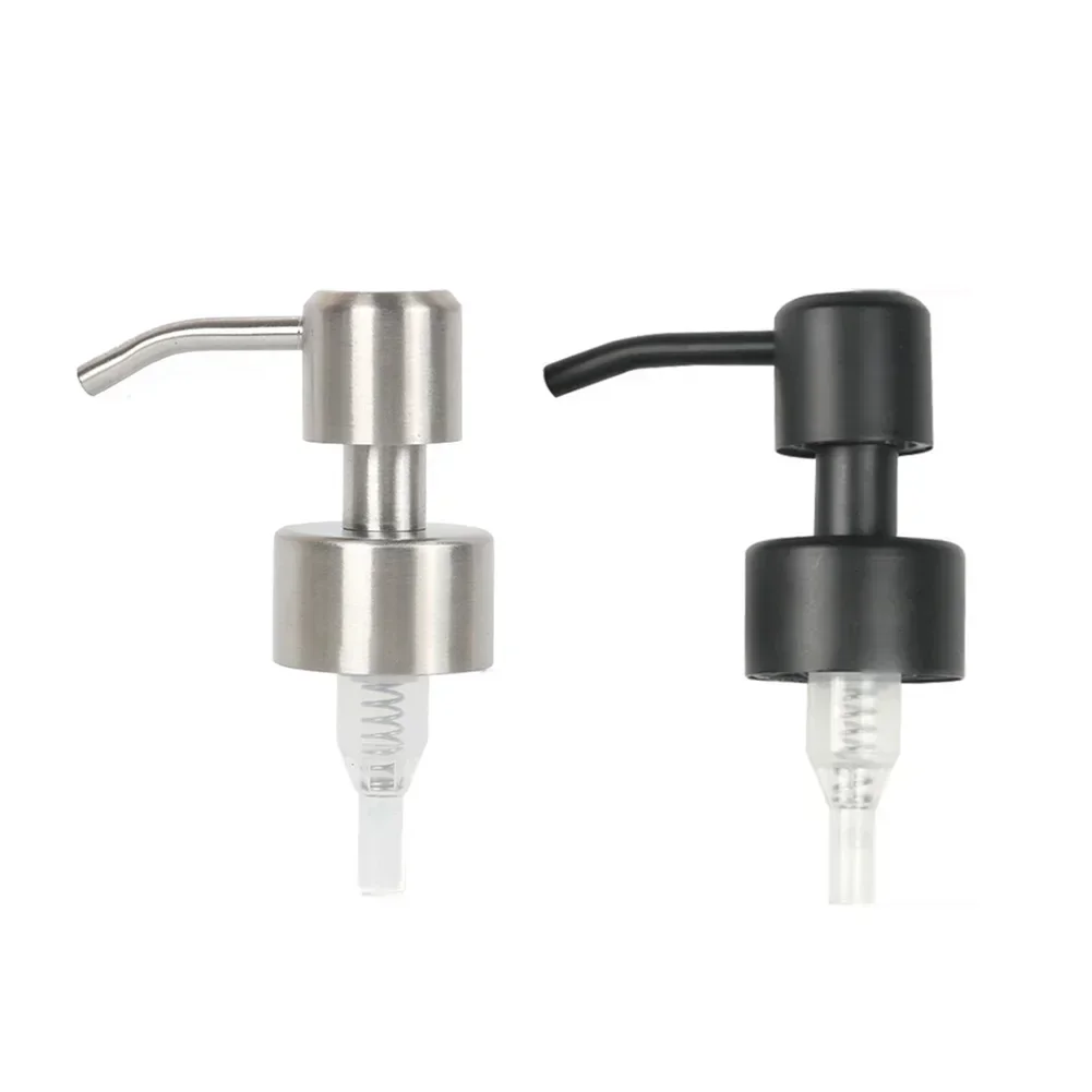 Stainless Steel Pump Head Soap Dispenser Pump Lotion Bottle Replacement Soap Pump Jars Press Nozzle 28 Teeth For Most Liquid 5