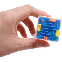 mini 3D Maze Magic Cube Six-sided Transparent Puzzle Speed Cube Rolling Ball Cubes Maze Toys For Children Stress Reliever Toys 5