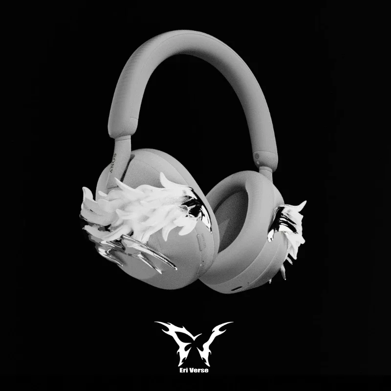 Ala Originale Di Due Custodia Sony Xm5 Decorazione Personalitie Design Custodia Protettiva In Resina Per Sony Wh-1000Xm5 Accessori Regalo Y2K