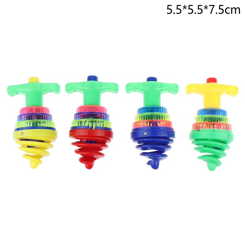 Kids Top Gyro Battery Flashing Toys Luminous Colorful Rotating Launcher With Random Color