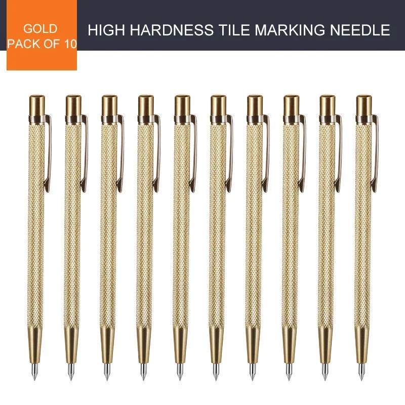 10pcs Diamond Scribing Pen Tungsten Carbide Tip Carbide Marker Engraving Pen For Glass Ceramic Metal Wood Engraving Hand Tools engraving pen scriber pen