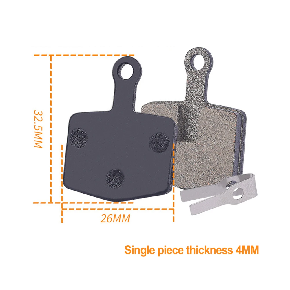 

New Practical Disc Brake Pads Parts 1pair Brake Pads Compound Disc Fittings Metal+Resin Replacement Thickness 4mm