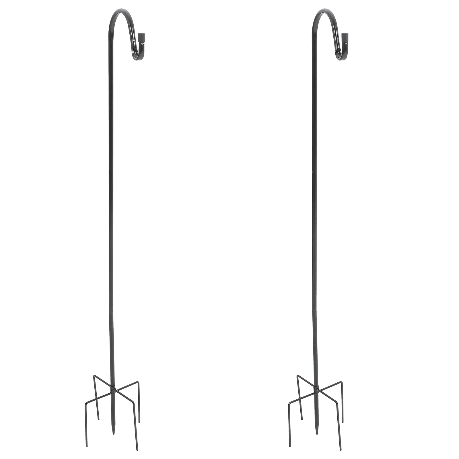 2 Pcs Shepherd Hook Small Shepherds Wood Pile Iron for Plant Stand Hangers Outdoor
