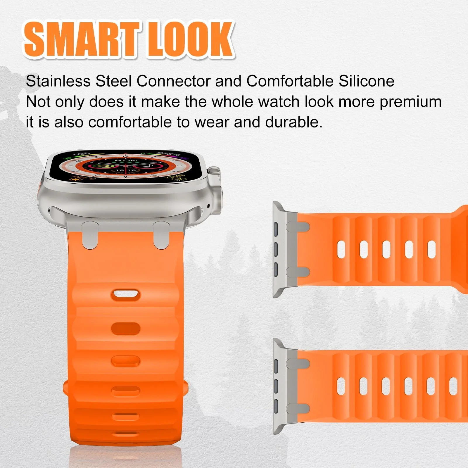 Strap for Apple watch ultra 2 band 49mm 45mm 44mm Stainless Steel correas Sport Silicone bracelet iwatch Series 9 8 7 SE 10 46mm 4 Strap for Apple watch ultra 2 band 49mm 45mm 44mm Stainless Steel correas Sport Silicone bracelet iwatch Series 9 8 7 SE 10 46mm – Bild 4