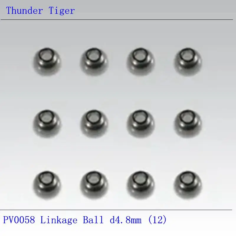Pv0058 Thunder Tiger Raptor Link Balls. 4.8 Di Diametro Set Di 12 P/N