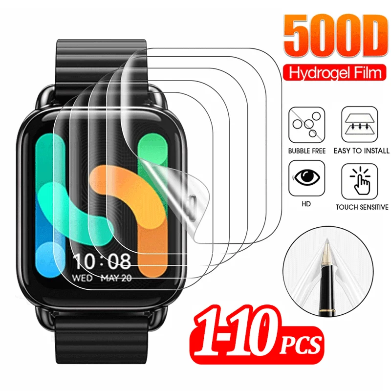 

10pcs Screen Protector for HAYLOU RS4 Plus/RS4 Scratch Resistant Soft Hydrogel Film for Haylou RS4 Plus Smart Watch Accessories