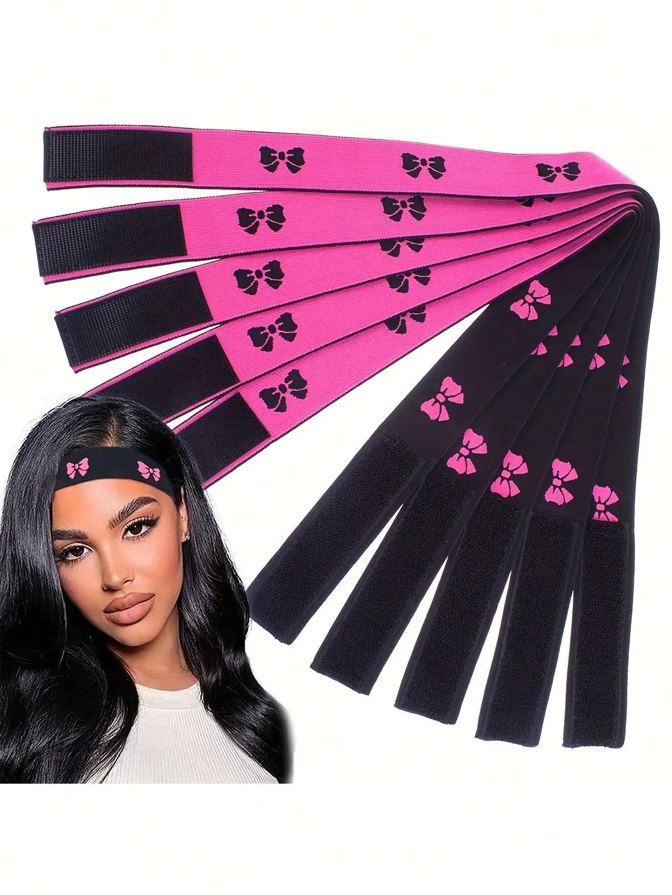 1pc Hair Lace Melting Band, Elastic Bands For Wig Edges, Lace Frontal Melt Band For Wigs, Edge Laying Band Women Cute