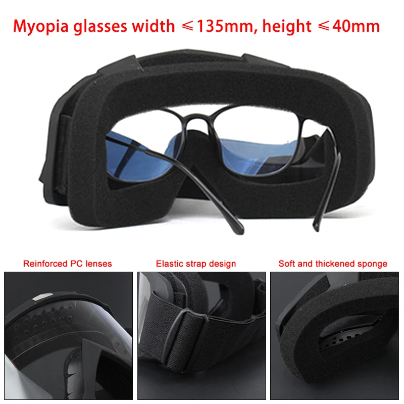 Skiing Goggles Windproof Cycling Motorcycle Goggles Anti-Fog Ski Goggles Snowmobile Eyewear Outdoor Sport Snow Snowboard Glasses 6