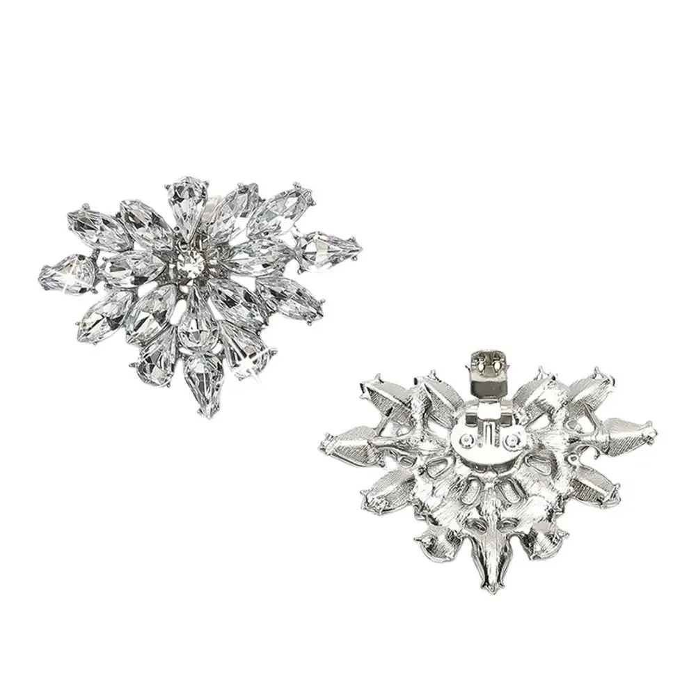 1 pair Bride Accessories Shiny Shoes Clips Rhinestone Shoes Flower Charm Buckle Bag Decorations Clamp Wedding - 4