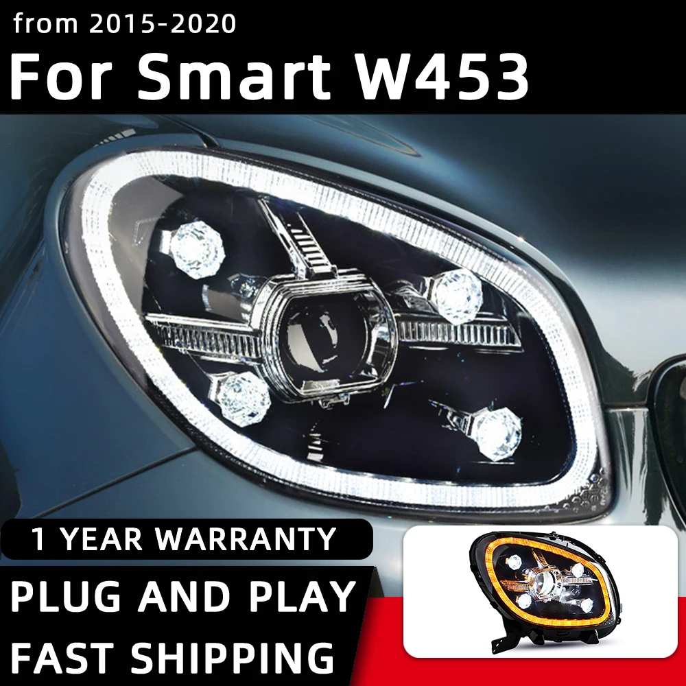 Car Styling Headlights for Smart W453 LED Headlight 2015 2020 W453 Head