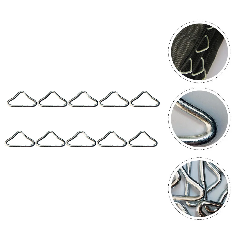 

Metal Stainless Steel Triangle Rings Buckle Loop Ring V-rings Straps Trampoline Mat Parts Replacement Repair Supplies