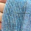 2 3 4MM Faceted Natural Stone Blue Topaz Loose Round Spacer Beads for Jewelry Making Diy Earrings Bracelet Charms Accessories 2