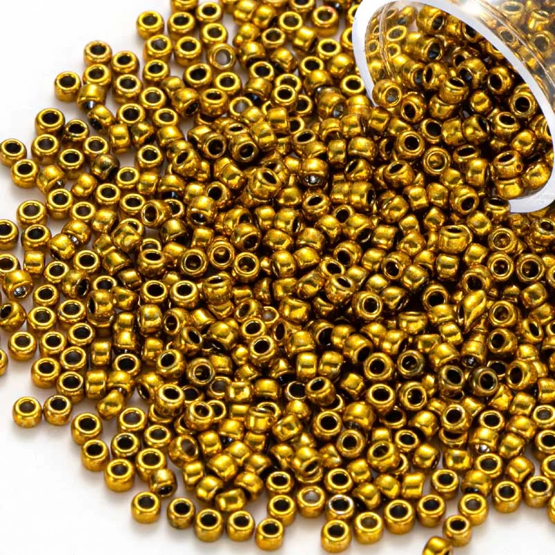 Glass Beads Metallic Beads Metallic Color TAO Round Beads 2.0MM 10Grams/Tube Japanese Glass Beads For DIY Needle Work Dress Adornment