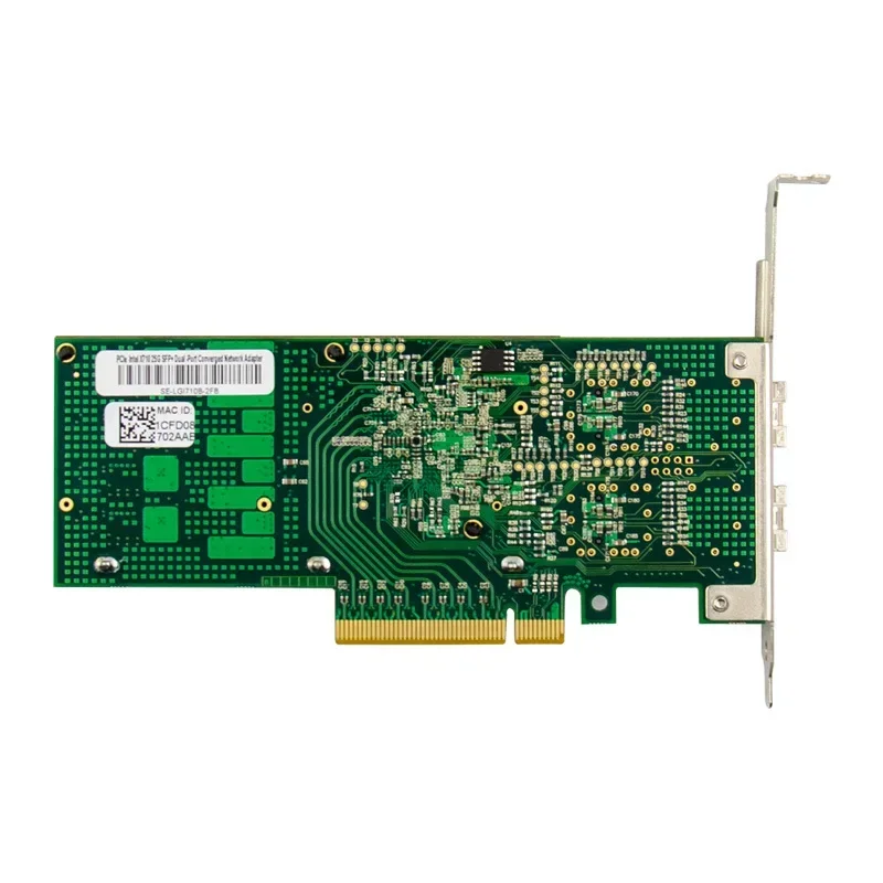 2포트 PCIe Gen3.0 x8 25기가비트 네트워크 카드 듀얼 포트 이더넷 서버 어댑터 10G SFP+ 광섬유 칩셋 Intel XXV710