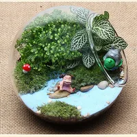 Creative Clear Glass Ball Vase Glass Bauble Balls Micro Landscape Air Plant Terrarium Succulent Hanging Flowerpot Container - Image 4
