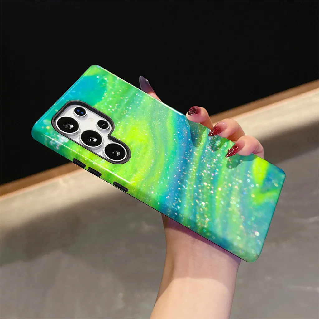 Fluorescent Green Shockproof Dual Layer Phone Case